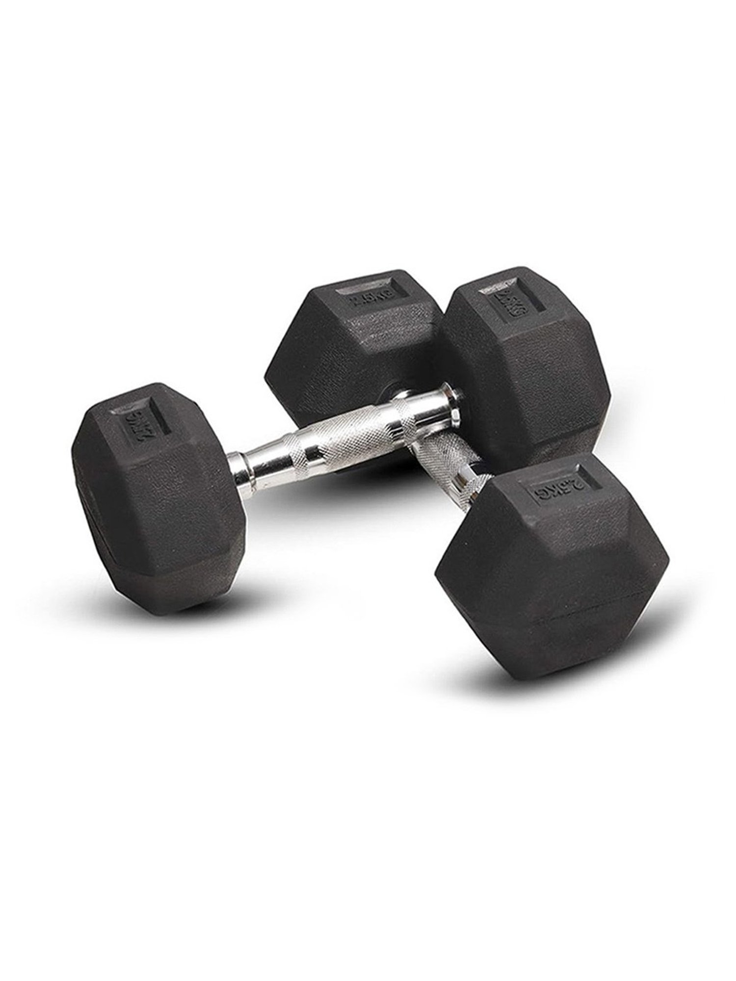 Stag Global Set of 2 Hexagonal Fixed Dumbbells (Black) Size - 10X30