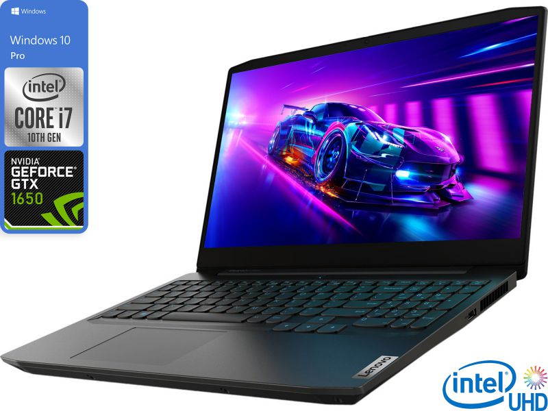 Lenovo IdeaPad 3i Gaming Notebook, 15.6" IPS FHD Display, Intel Core i7-10750H Upto 5.0GHz, 16GB RAM, 512GB NVMe SSD + 500GB HDD, NVIDIA GeForce GTX 1650, HDMI, Wi-Fi, Bluetooth, Windows 10 Pro