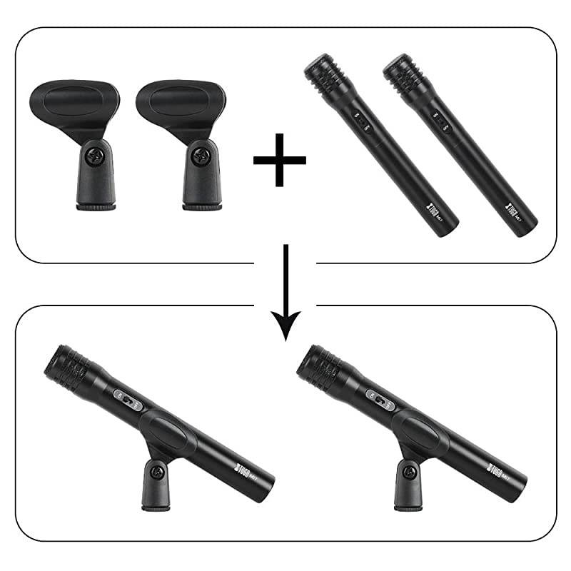 New MI7 7Piece Wired Dynamic Drum Mic Kit Whole Metal Kick Bass TomSnare Cymbals Microphone Set Use for Drums Vocal Other Instrument Complete with Thread Clip Inserts Mics Holder