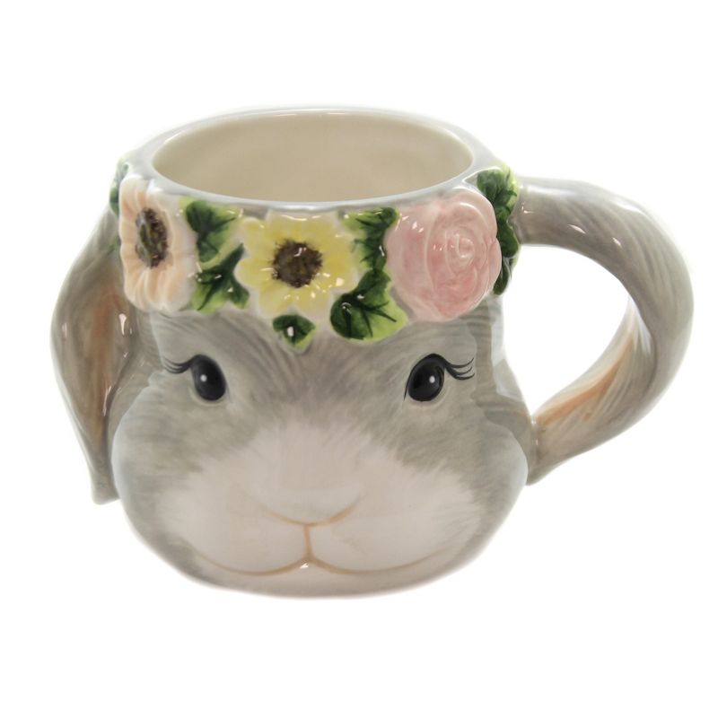 Tabletop 4.0" Sweet Bunny 18 Oz Coffee Mug Easter Floral Lop Eared Certified International  -  Drinkware