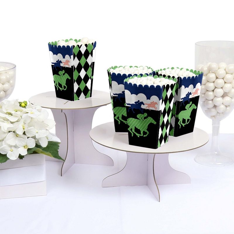 Big Dot of Happiness Kentucky Horse Derby - Horse Race Party Favor Popcorn Treat Boxes - Set of 12