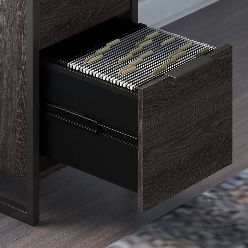 Atria 3 Drawer Assembled File Cabinet Charcoal Gray - Kathy Ireland Home