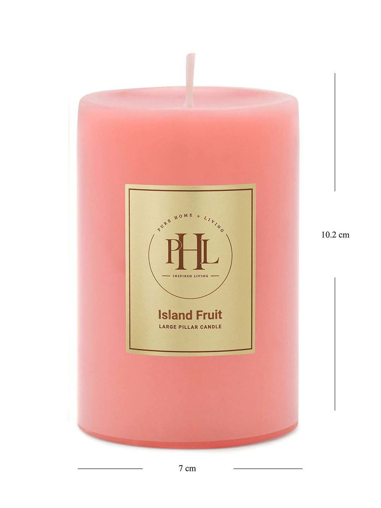 Pure Home and Living Pink Island Fruit Large Pillar Candle