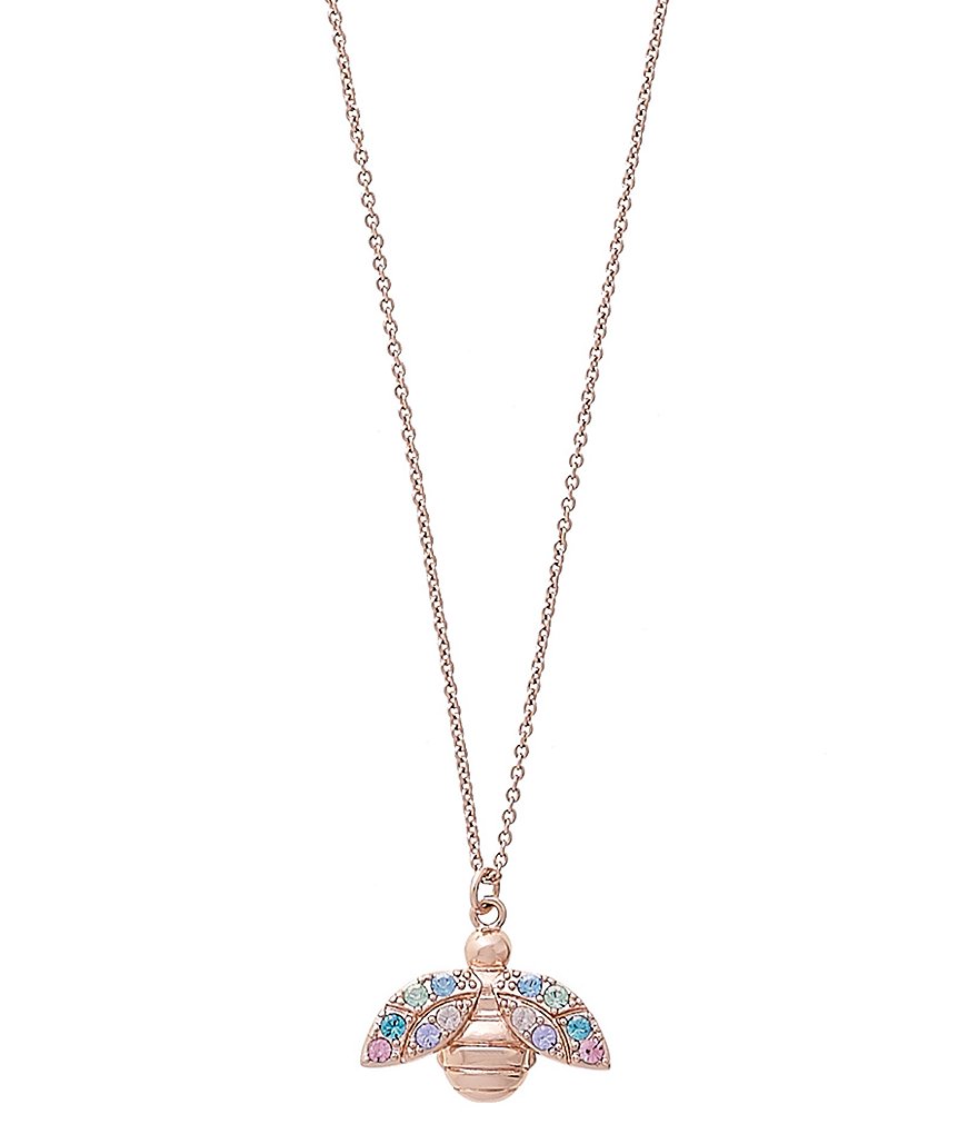Olivia Burton Rainbow Bee Pendant Necklace