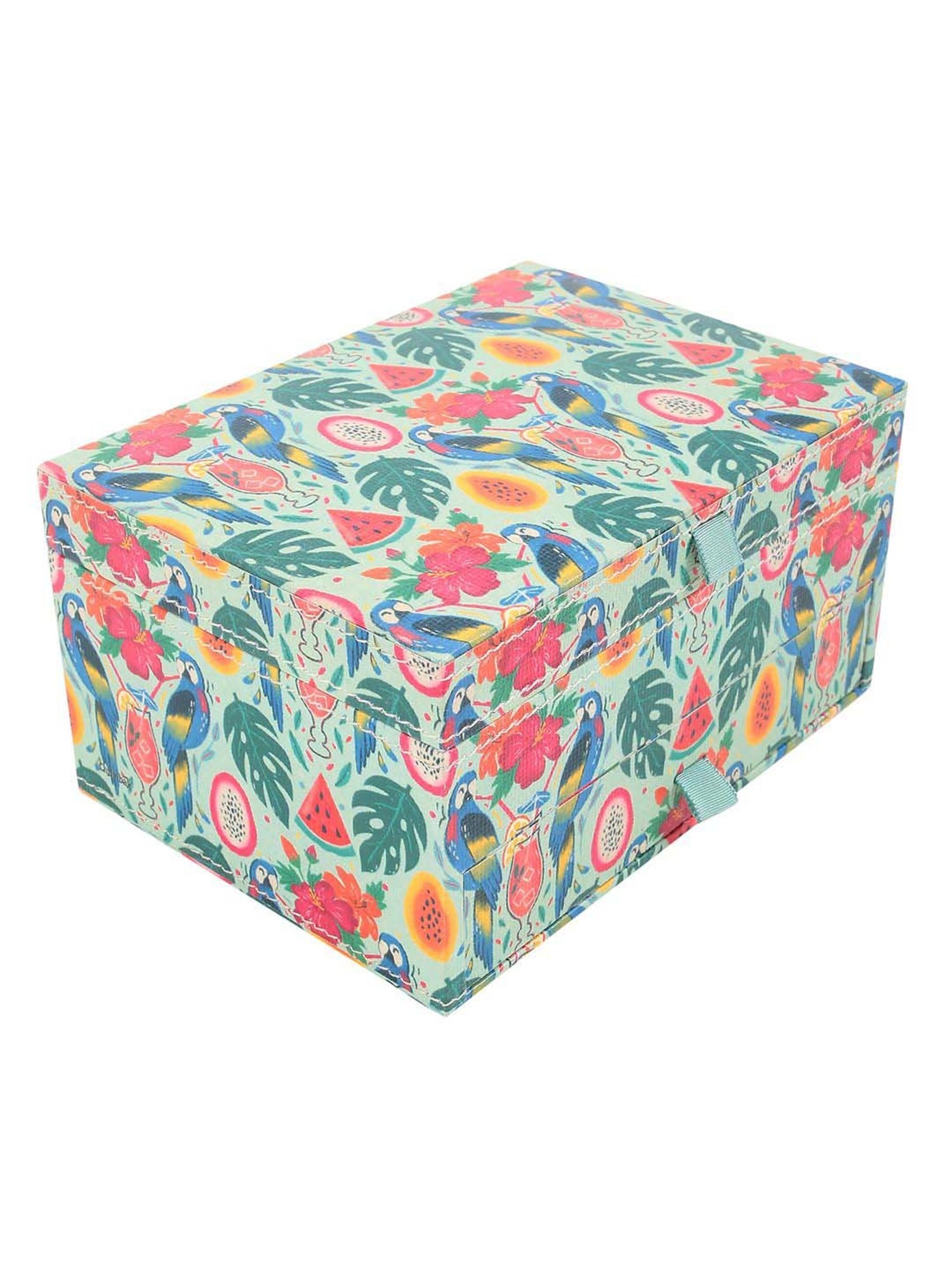 Chumbak Mint Green Birdy Bunch Jewellery Box - Set of 1