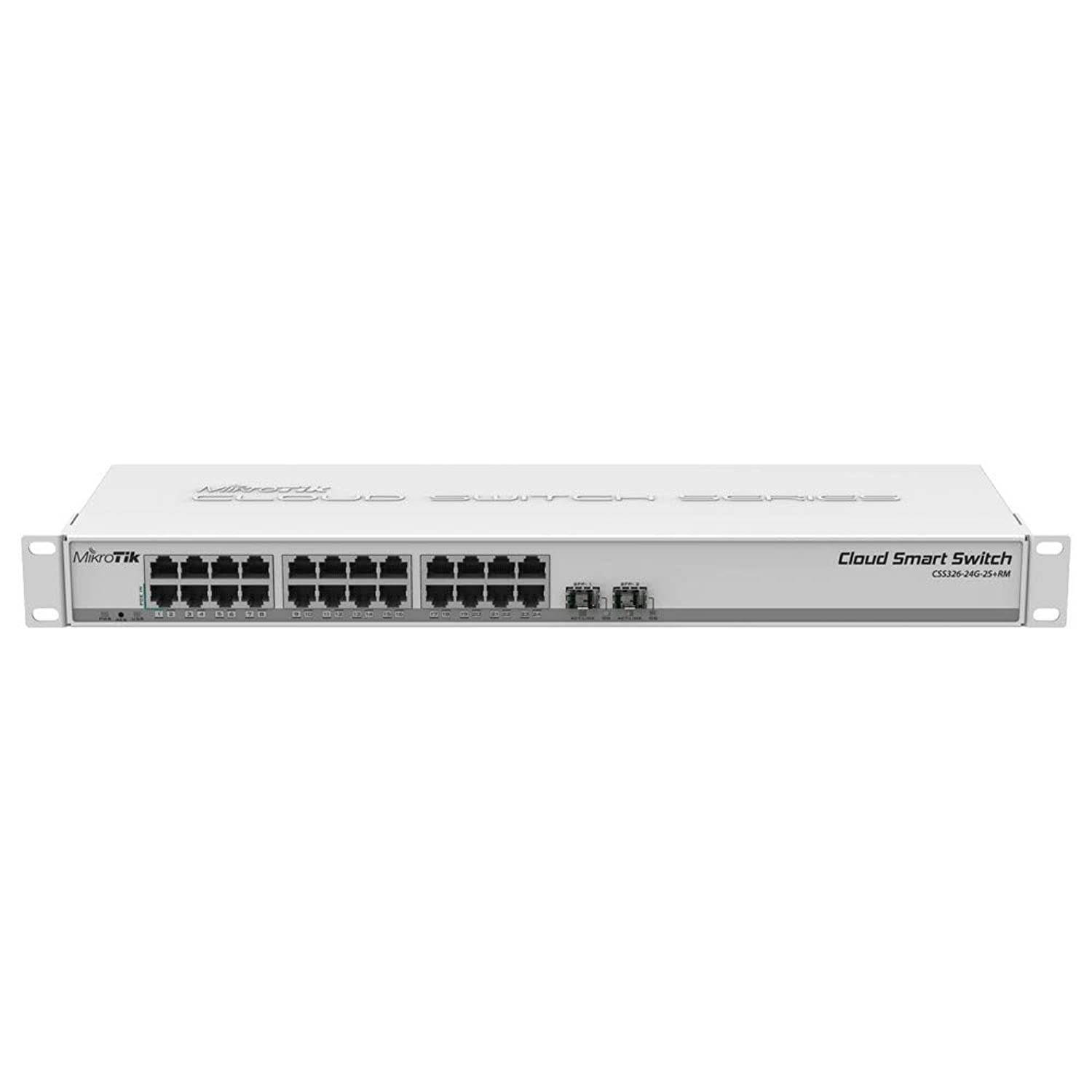 MikroTik - CSS326-24G-2S+RM - Cloud Smart Switch 326-24G-2S+RM with 24x Gigabit Ethernet ports, 2x SFP+ cages, 1U