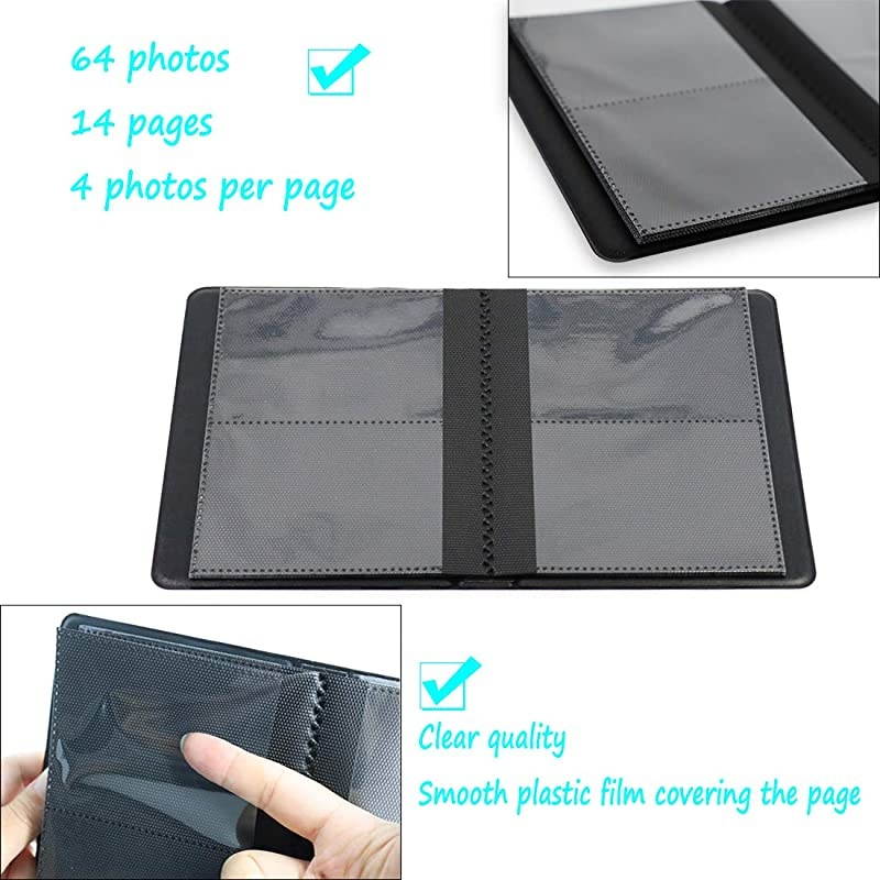 2x3 Inch Photo Paper Film Album Set for Fujifilm Instax Mini Camera Polaroid Snap Z2300 SocialMatic Instant Cameras Zip Instant Printer Starry Sky2 64 Pockets