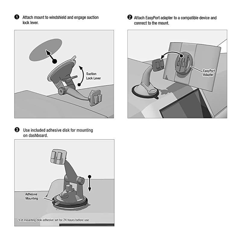 Windshield Dashboard Car Mount for TomTom GPS with EasyPort Pattern START 40 45 55 XL XXL ONE 125 ONE 130 ONE 140 XL