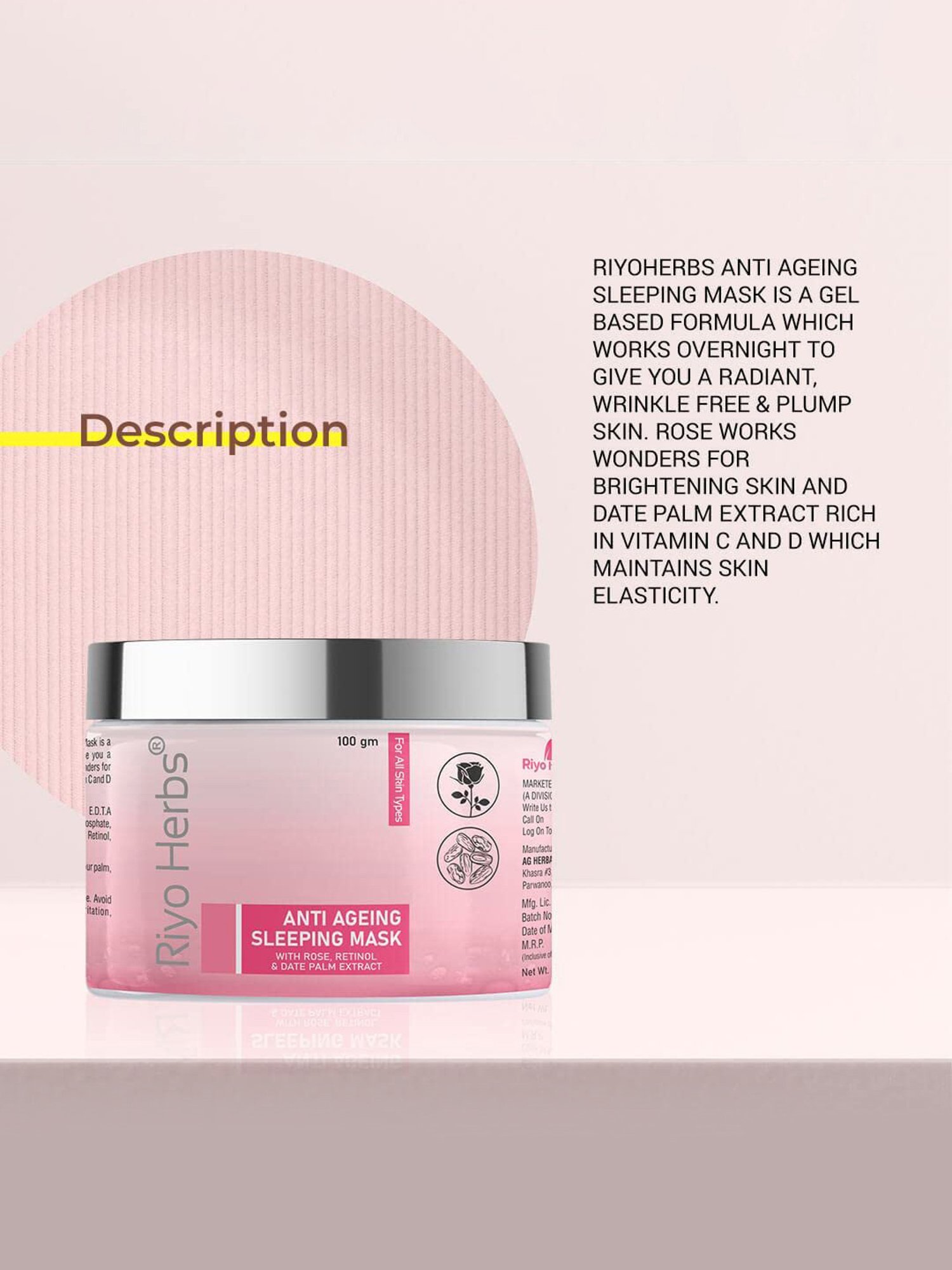 Riyo Herbs Anti Ageing Sleeping Mask - 100 gm