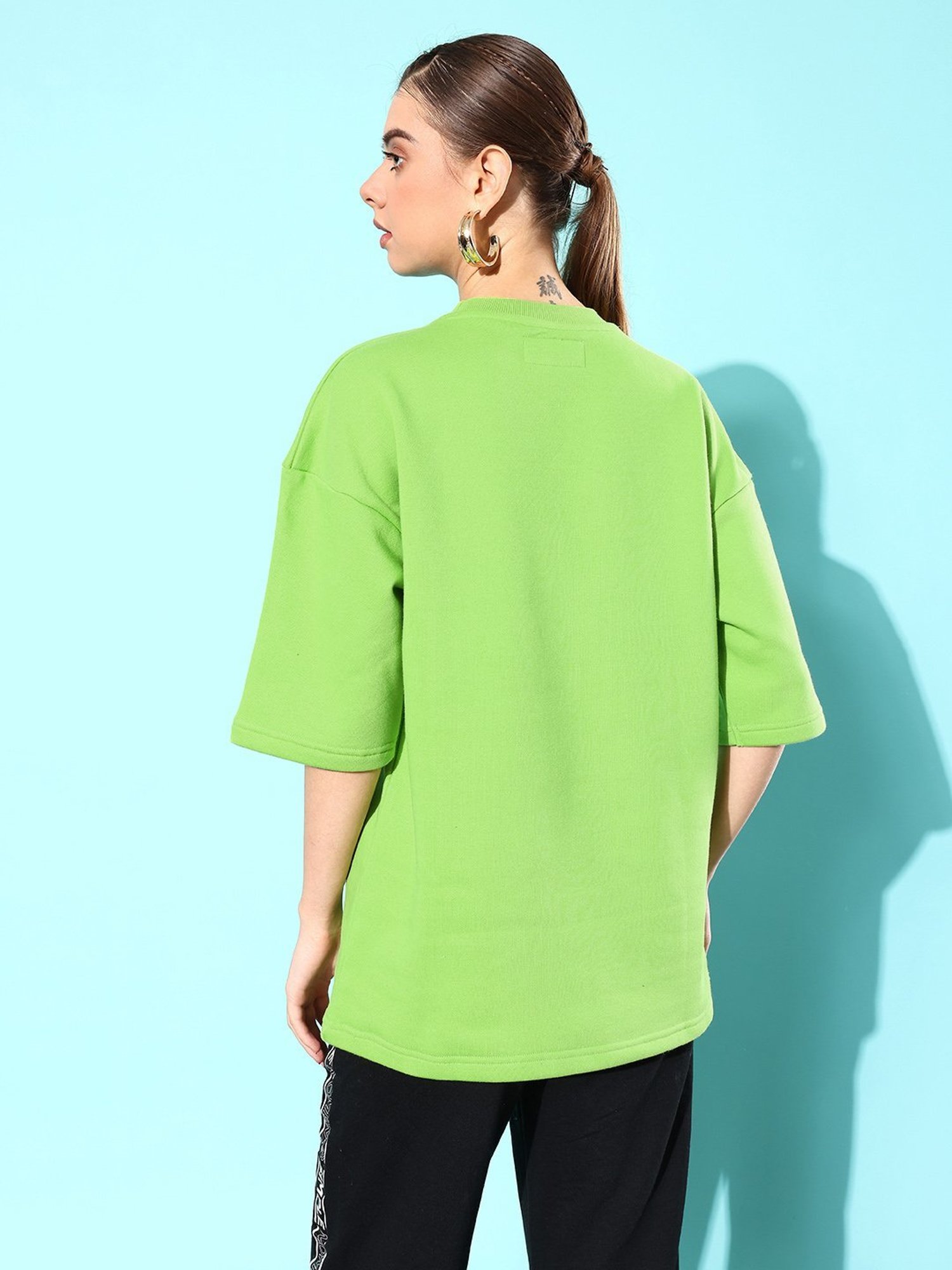 Difference of Opinion Green Fleece Oversized Sweatshirt