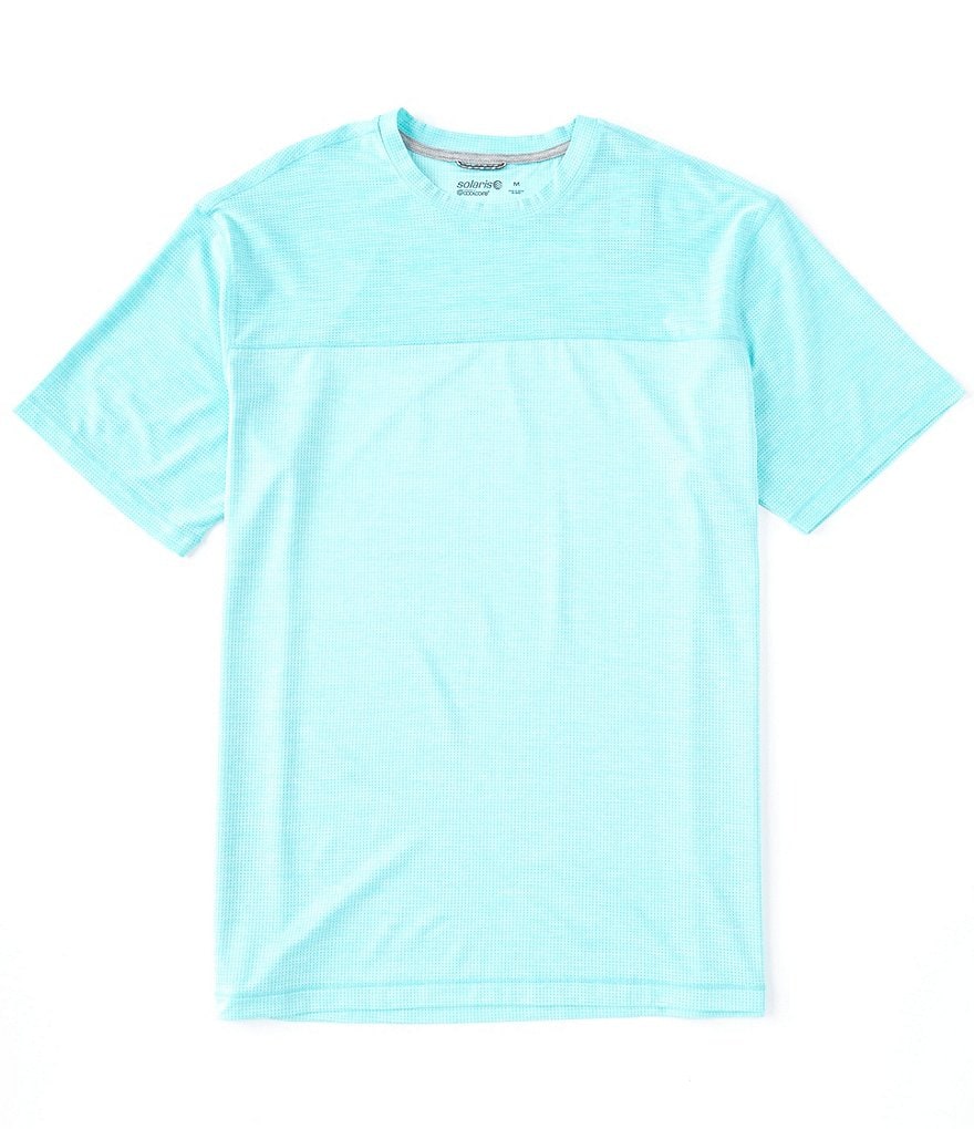 Solaris Powered by CoolCore Short-Sleeve Pieced Waffle Crew Neck Tee