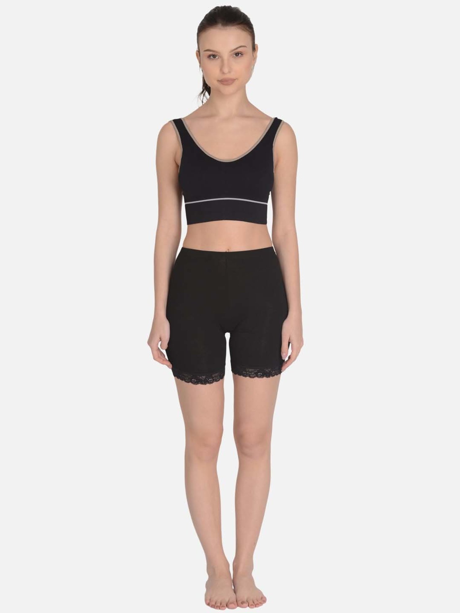 mod & shy Black Cotton Boy Shorts Panty