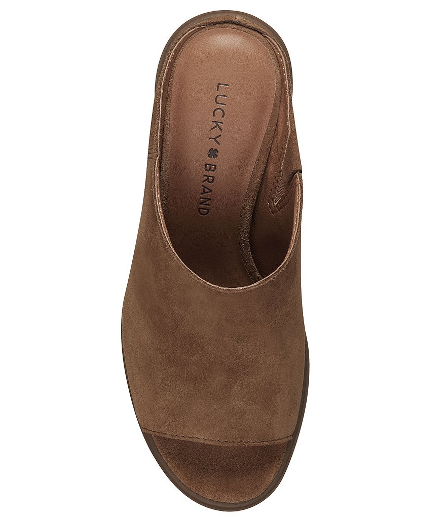 Lucky Brand Dalliey Suede Lug Sole Slides