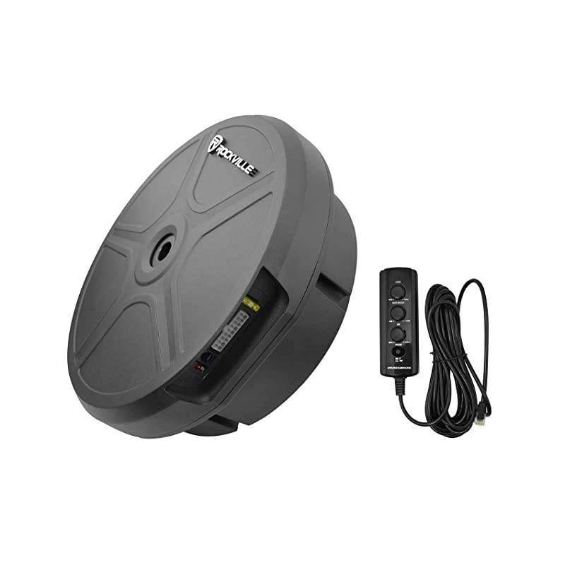 RockGhost Active Powered 8" Hidden Car Subwoofer Sub For 15"/16"/17" Full Size Spare Tire