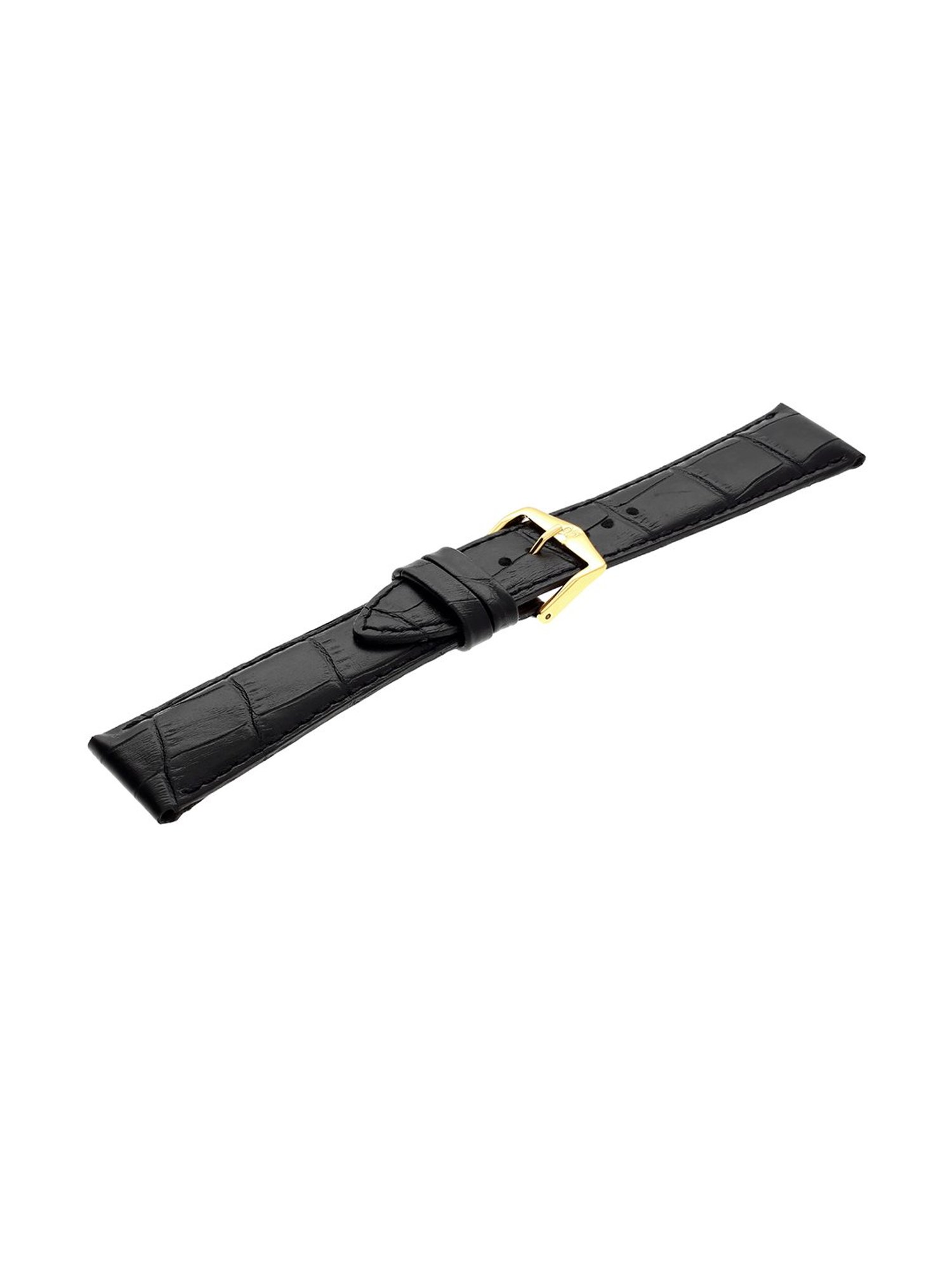 22MM BLACK Titan Genuine Leather Strap for MEN