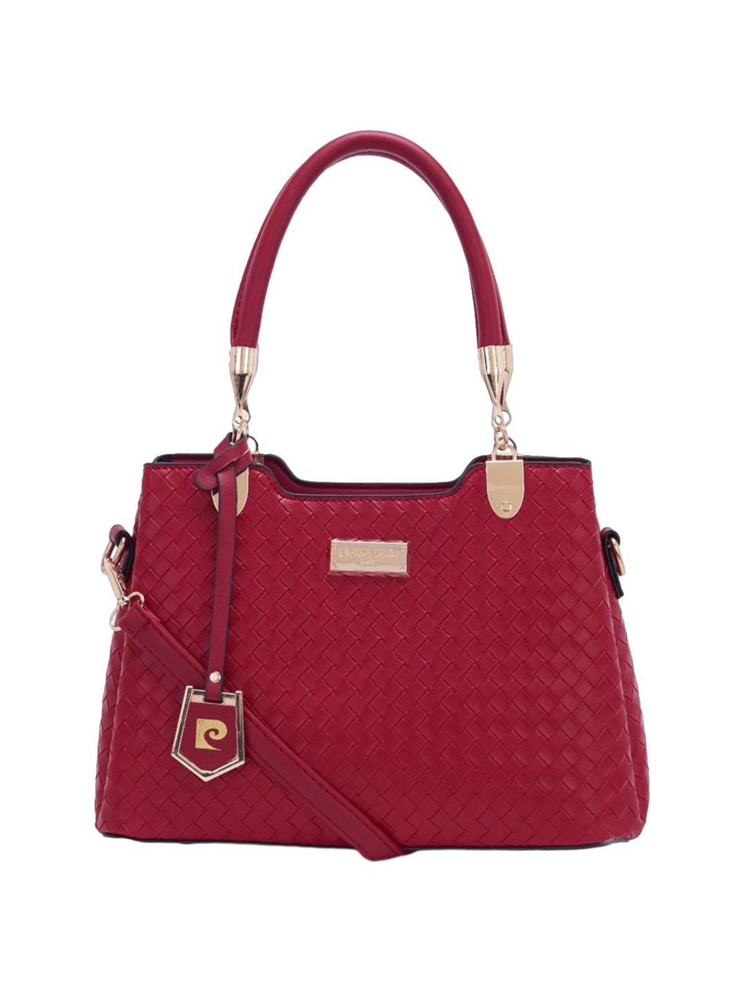 Pierre Cardin Red Textured Satchel Handbag