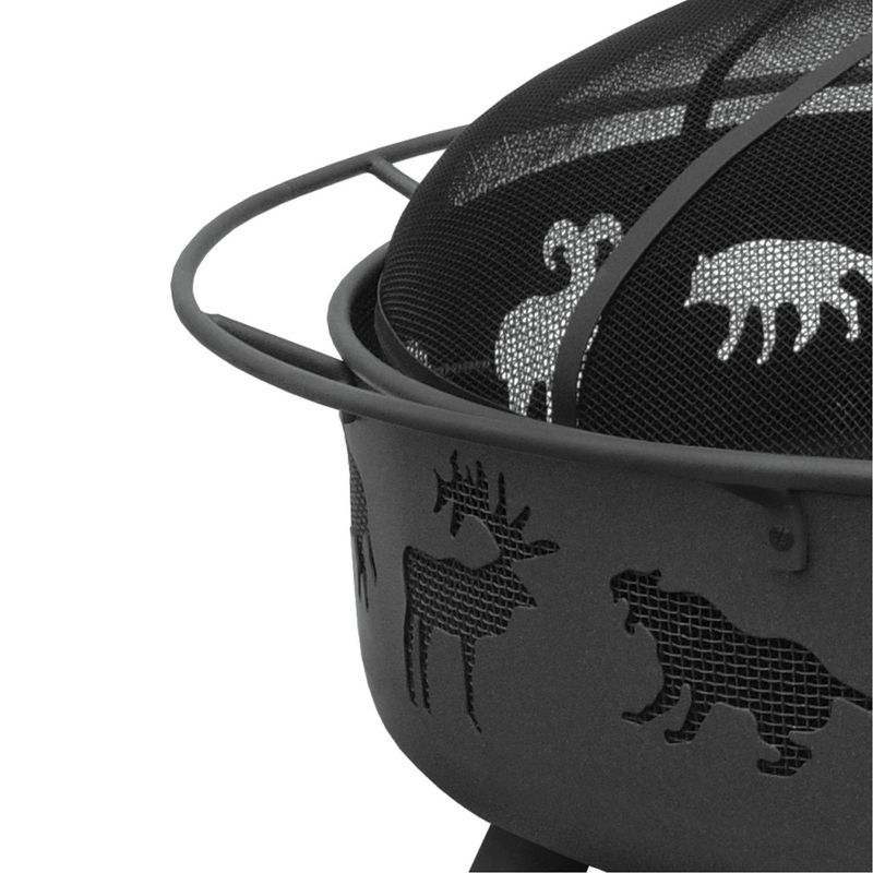 DeckMate 30371 Avondale Outdoor Backyard Patio Portable Steel Fire Bowl Fire Pit, Antiqued Copper Finish