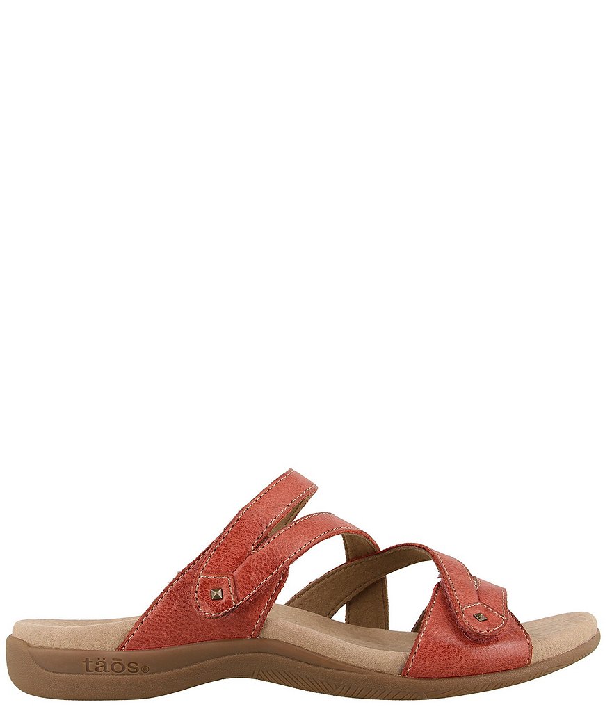 Taos Footwear Double U Leather Slide Sandals