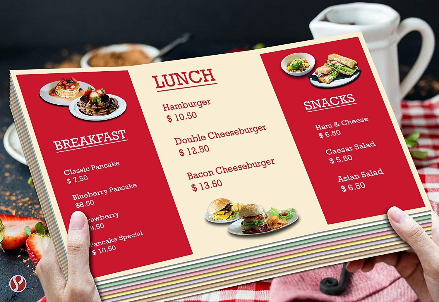 Blue - Colored Card / Cover Stock 67lb. Size 8.5 X 14 Legal / Menu Size 50 Per Pack