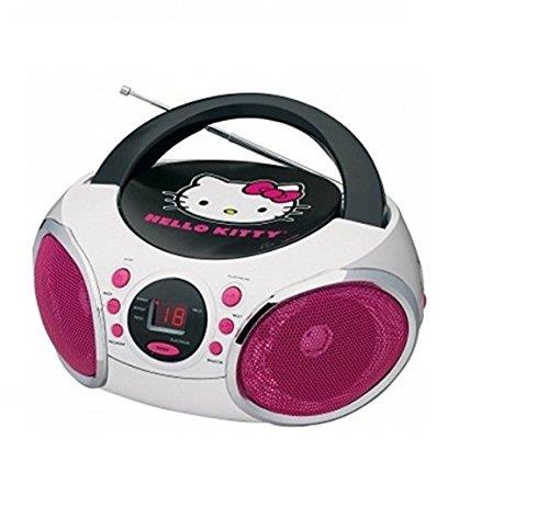 Hello Kitty KT2026-MBY Portable Stereo CD Boombox with AM/FM Radio Speaker
