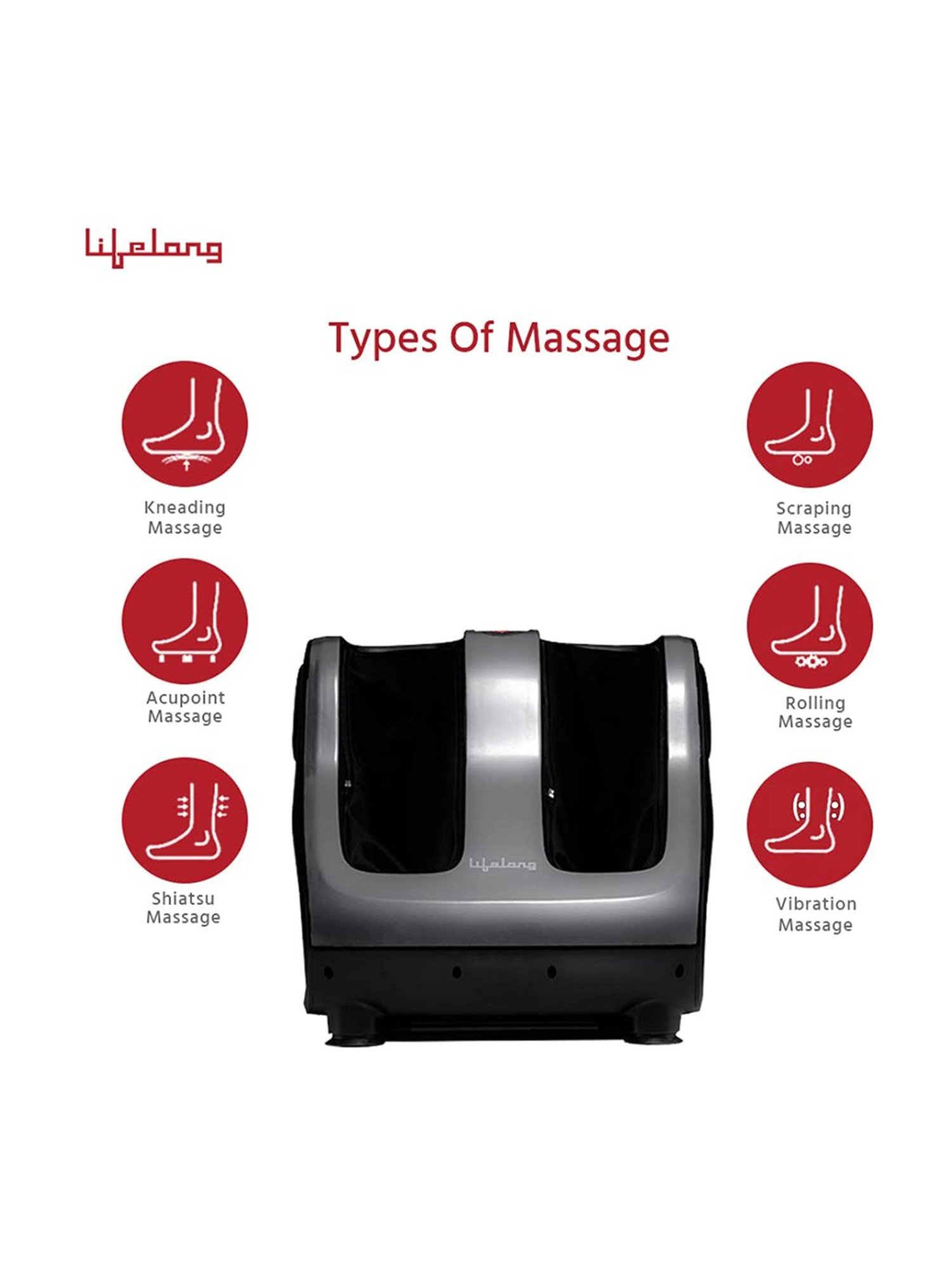 Lifelong LLM144 80W Foot and Calf Massager (Black)