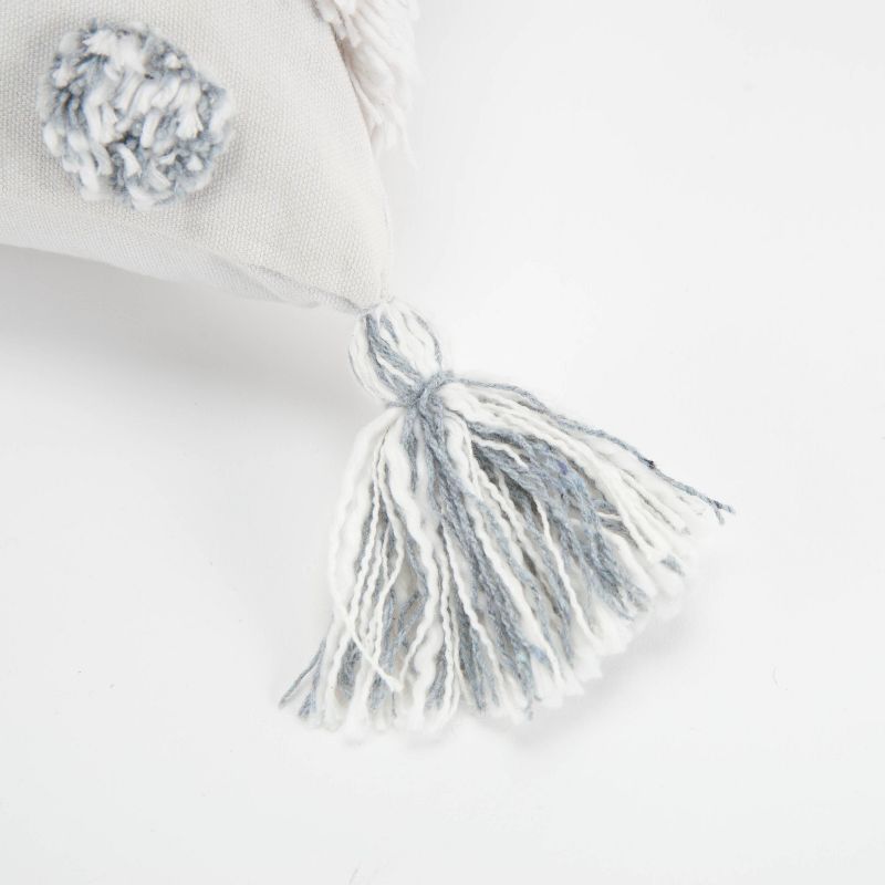 20"x20" Geometric Decorative Filled Oversized Square Throw Pillow White - Rizzy Home