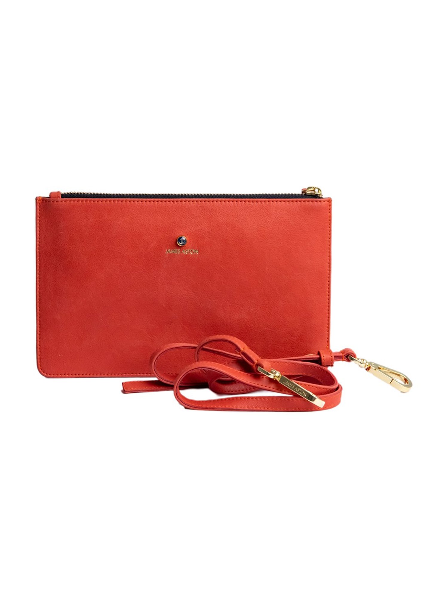 James Aston Julia Orange Medium Leather Case