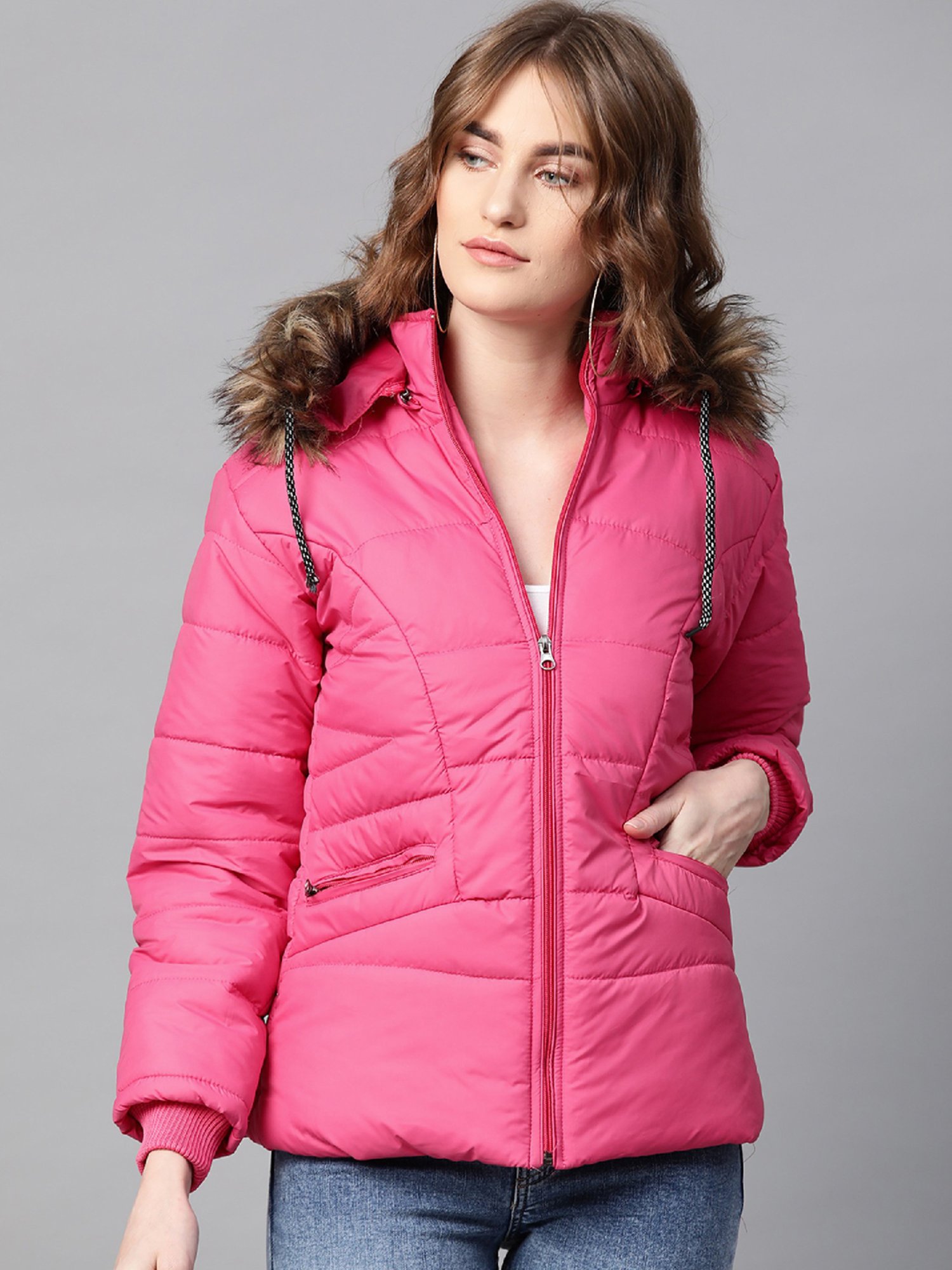 VOXATI Pink Regular Fit Jacket