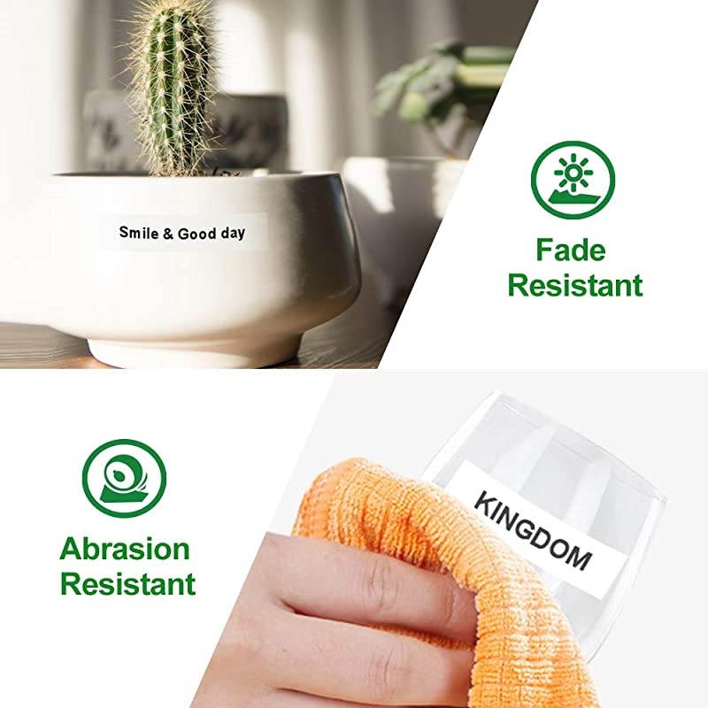 Compatible Labels Replacement for Brother TZe-231 TZ-231 P-Touch Maker Tape 12mm 0.47 Inch Laminated White for PT-D210 PT-H110 PT-D400 PT-D600 PT-1290 PT-1280 PT-H100, 10 Pack