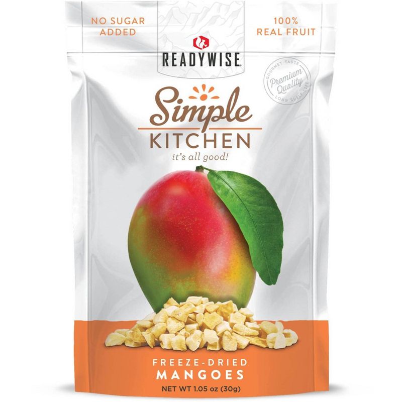ReadyWise Simple Kitchen Mango Freeze-Dried Fruit - 6ct Case