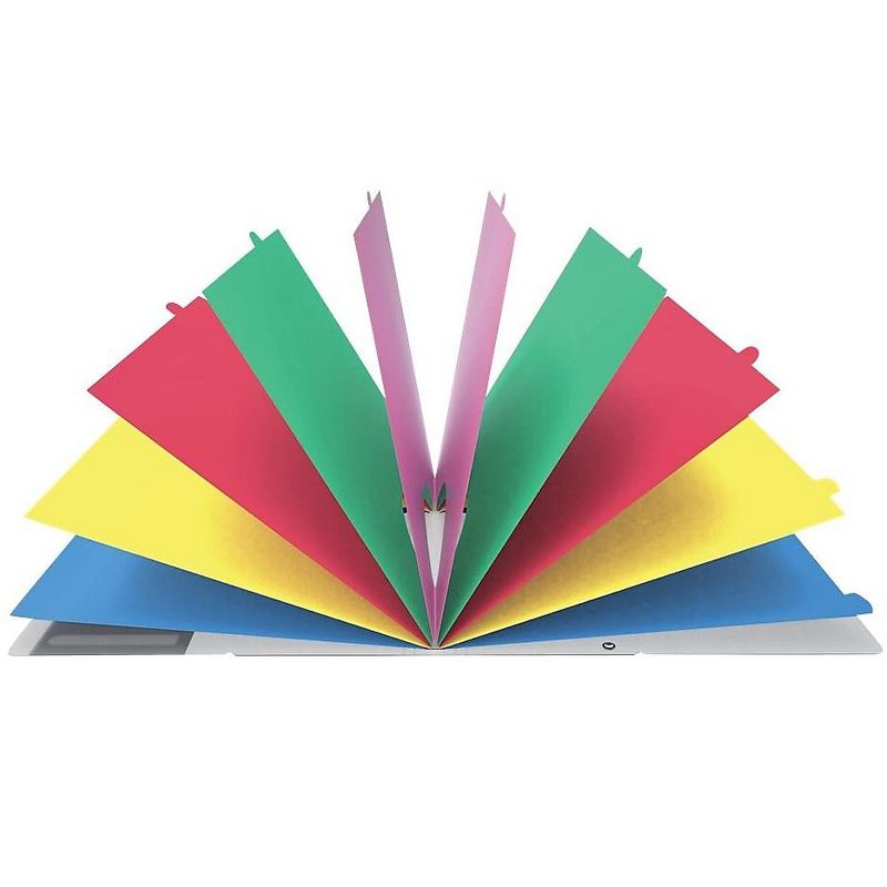 Smead Pressboard Folders with Two Pocket Dividers Legal Six-Section Red 10/Box 19079