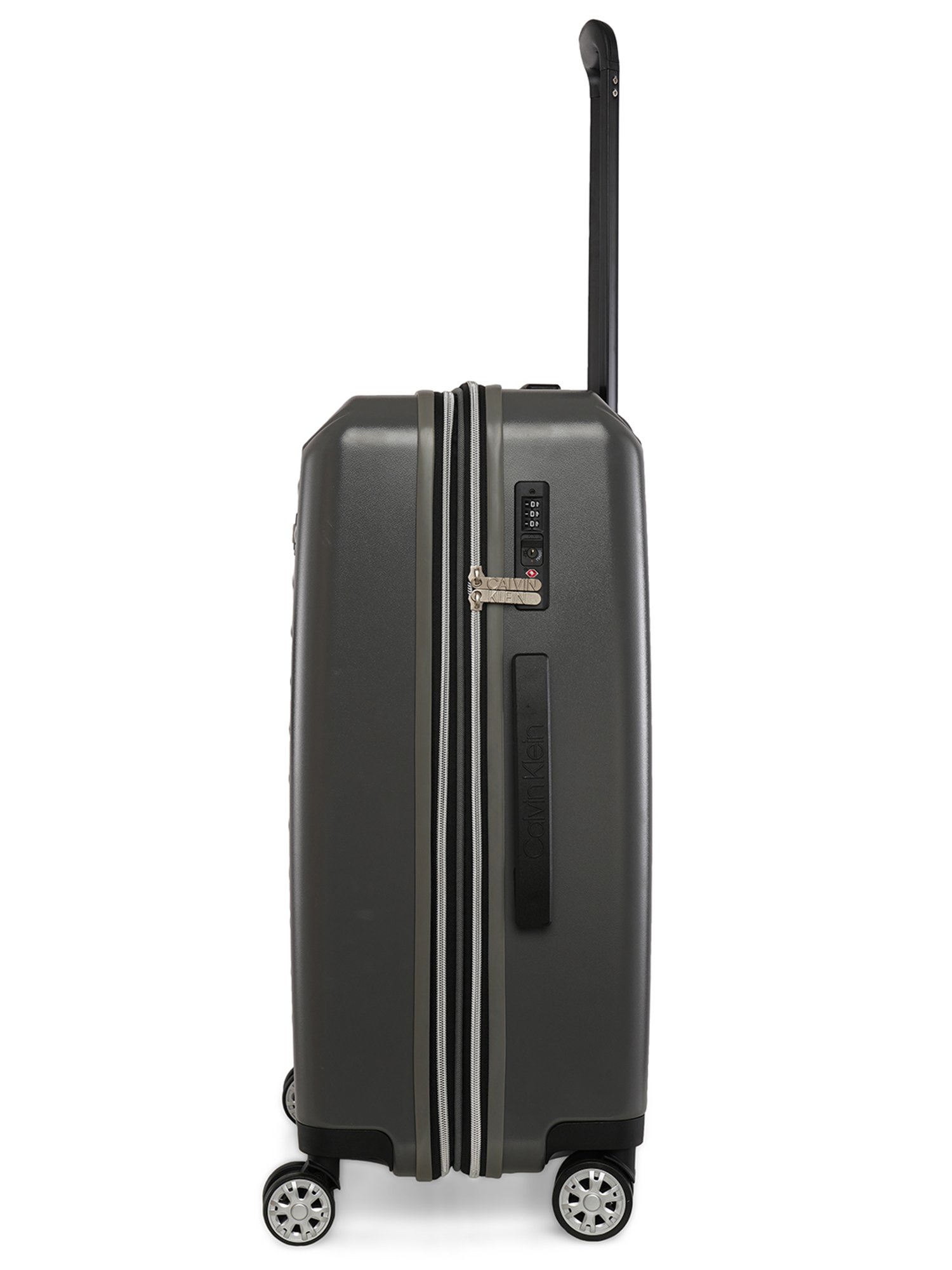 Calvin Klein Odyssey Charcoal ABS Hard Medium Trolley - 24 cms