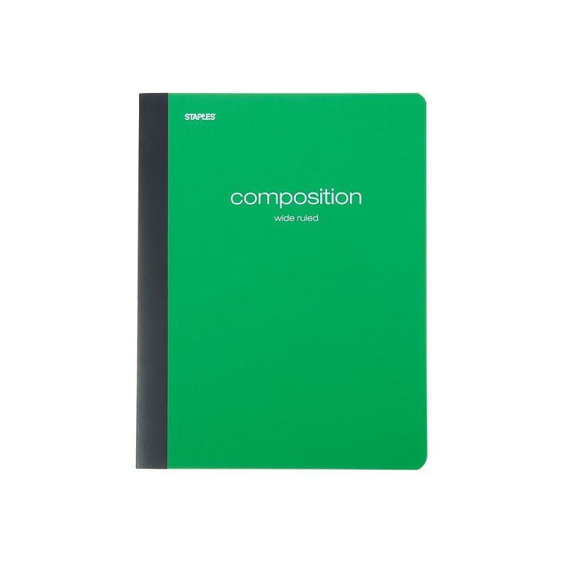 Staples Poly Composition Notebook 9.75" x 7.5" Wide Rule 70 Sh. Assorted 421175