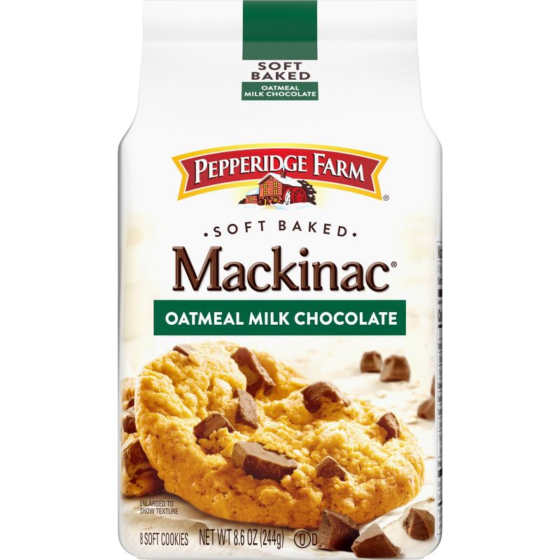Pepperidge Farm Mackinac Soft Baked Oatmeal Milk Chocolate Cookies - 8.6oz