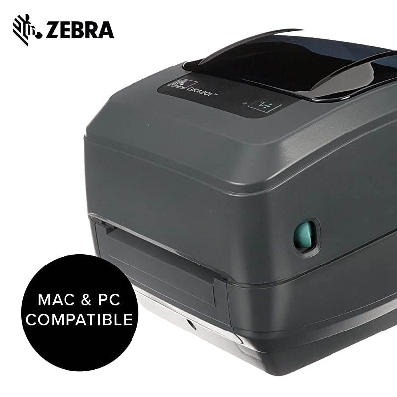 GK420t Thermal Transfer Desktop Printer for labels Receipts Barcodes Tags and Wrist Bands Print Width of 4 in USB and Ethernet Port Connectivity GK42102210000