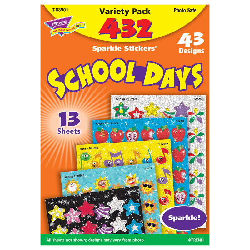 Trend School Days Variety Pack Sparkle Sticker 1 EA