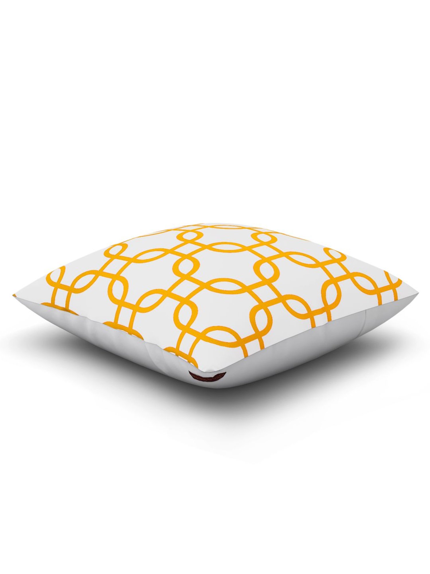 SEJ by Nisha Gupta White & Yellow Cushion Covers - Set of 1