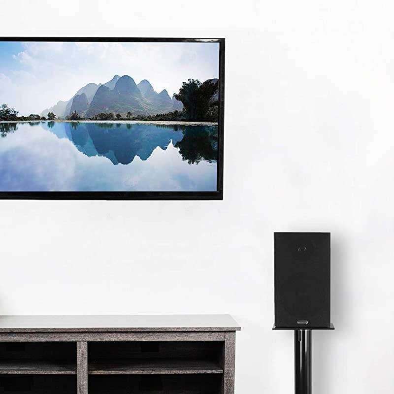 Premium Universal 23 inch Floor Speaker Stands for Surround Sound and Book Shelf Speakers STANDSP02B