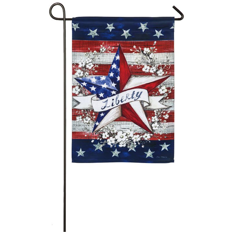 Evergreen Flag Liberty Star Garden Suede Flag
