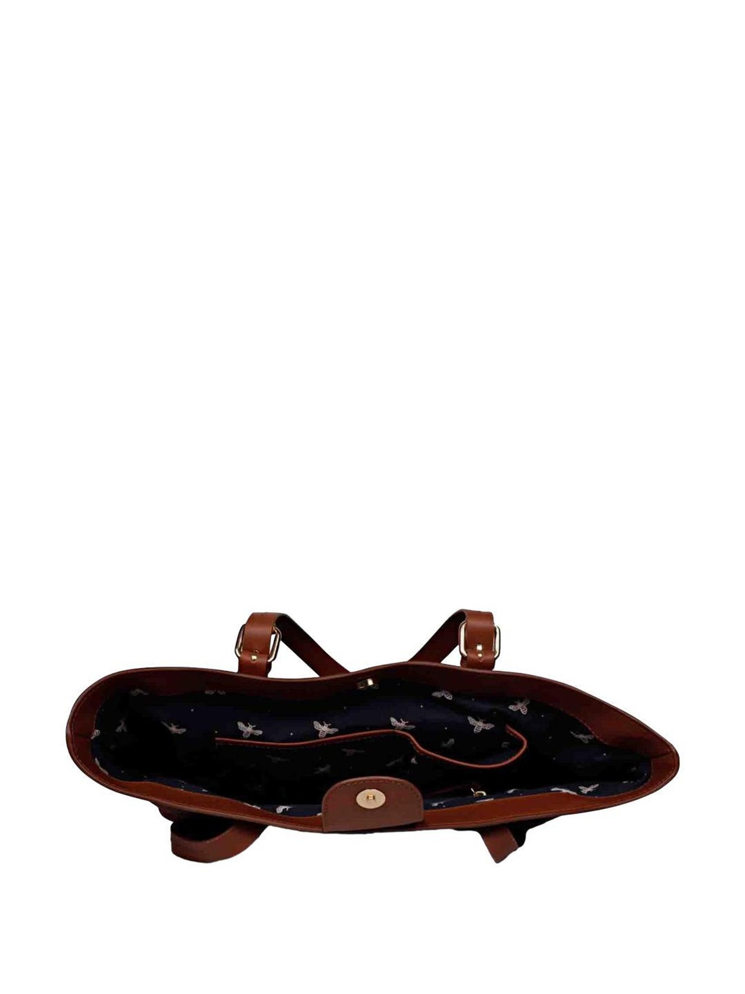 Favore Brown Solid Medium Tote Handbag