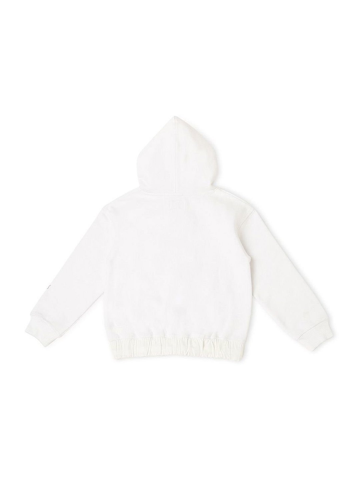 Pepe Jeans Kids White & Red Printed Full Sleeves Sweatshirt