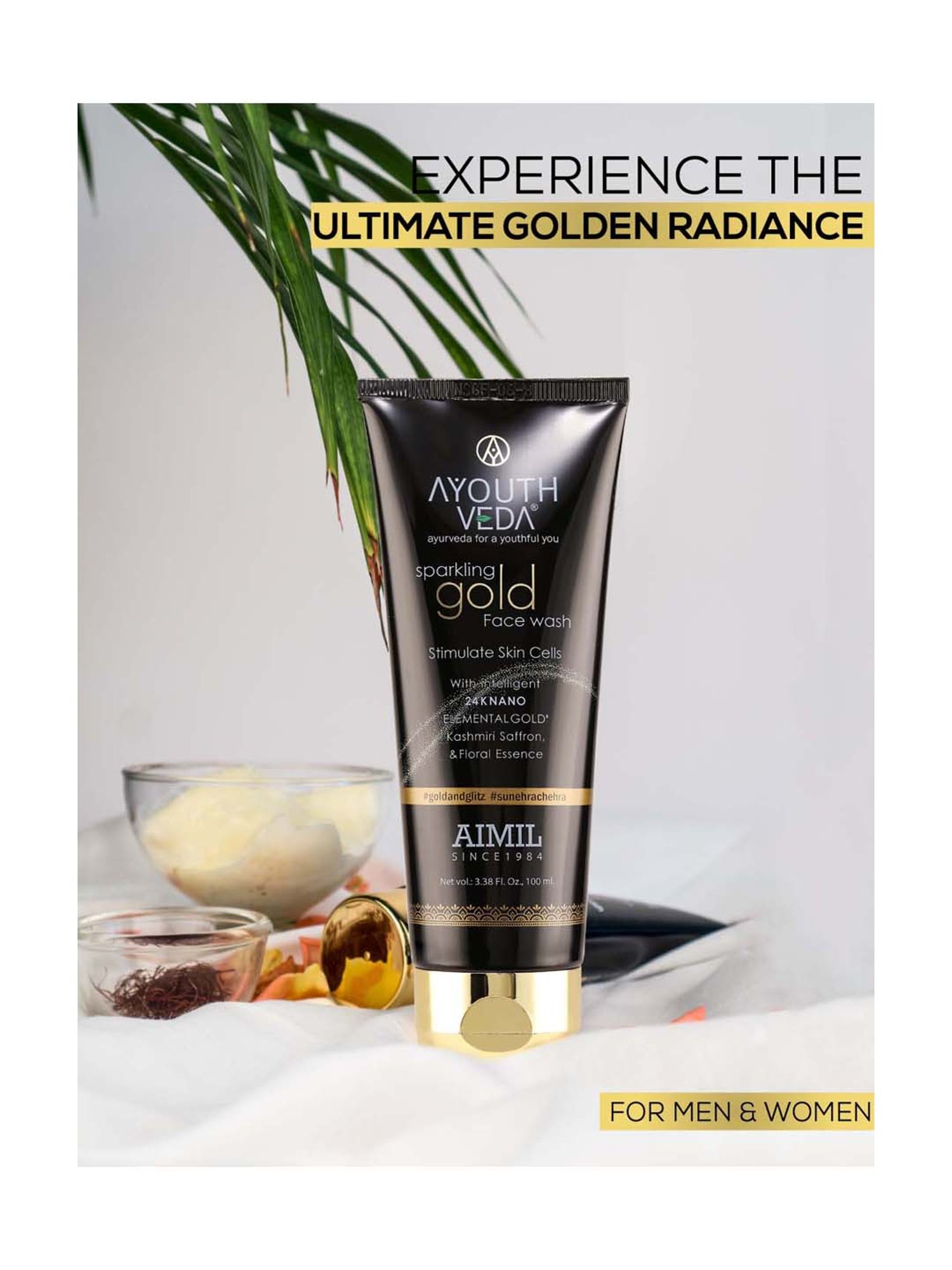 AyouthVeda Sparkling Gold Face Wash - 100 ml