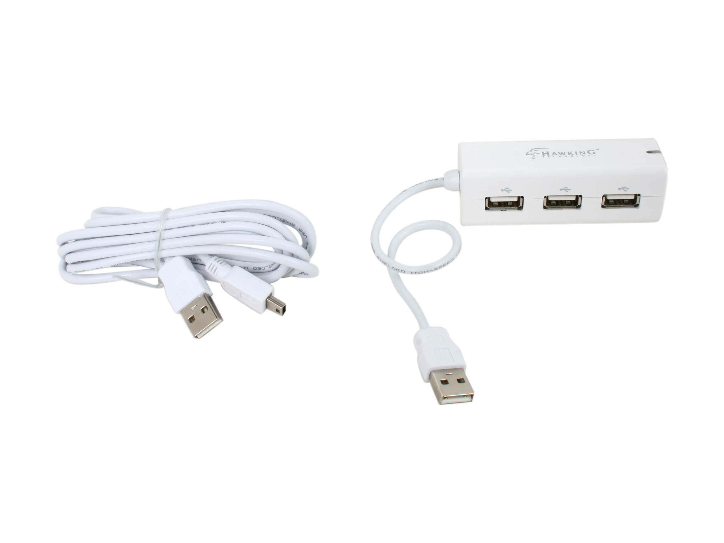 Hawking Technology 3-Port USB 2.0 Hub/Easy Link File Sharing for Windows XP/7/8/10+ and Mac OS 10.4/10.5 or Later (HU2P4)