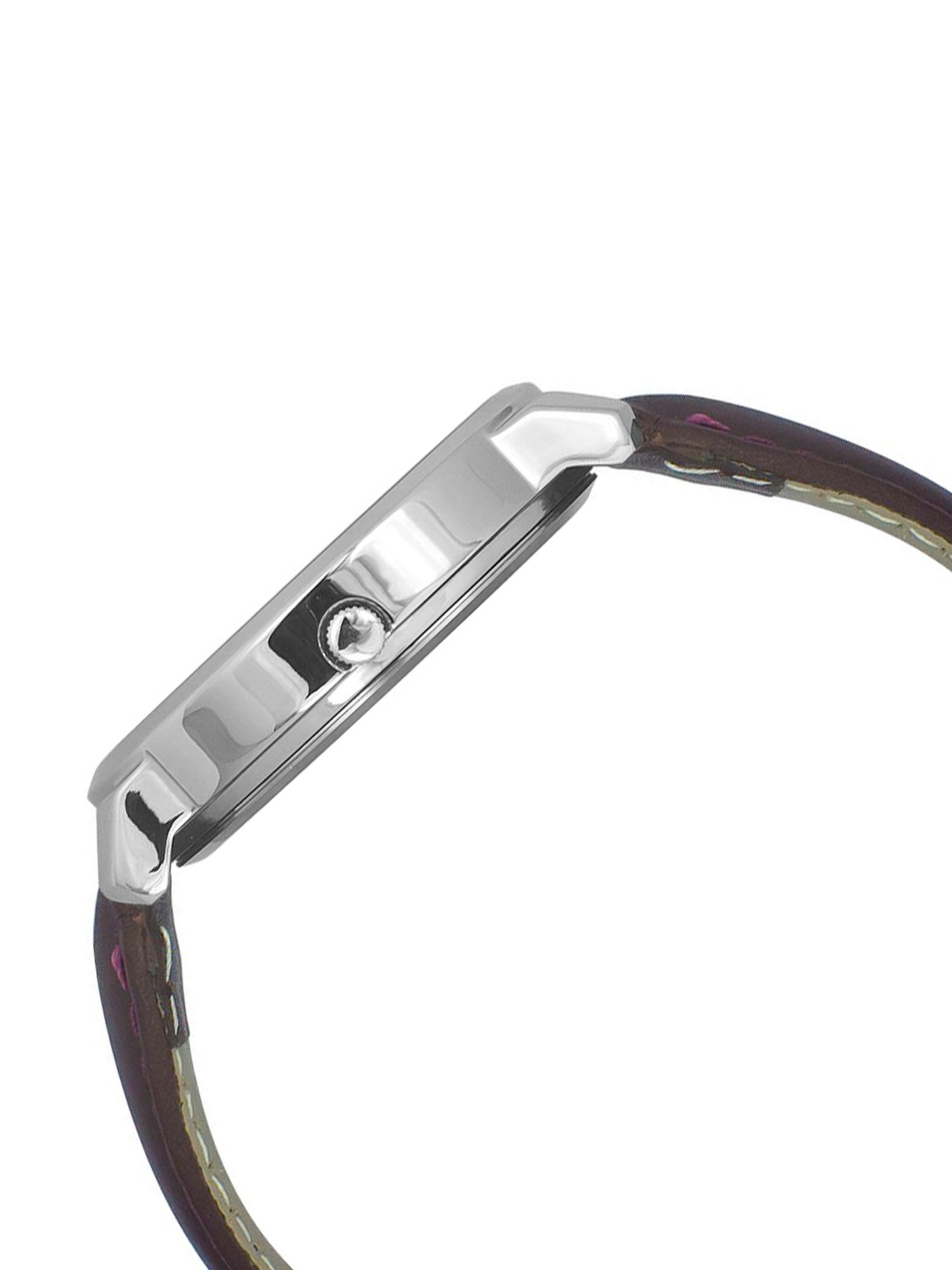 Helix By Timex Grey Round Dial Analog Leather Men Watch - TW039HG08