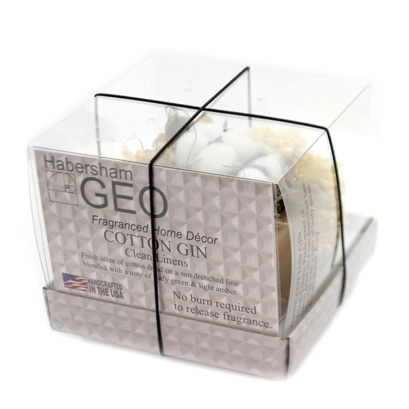 Habersham Candle 4.25" Cotton Gin Wax Pottery Flameless Home Fragrance