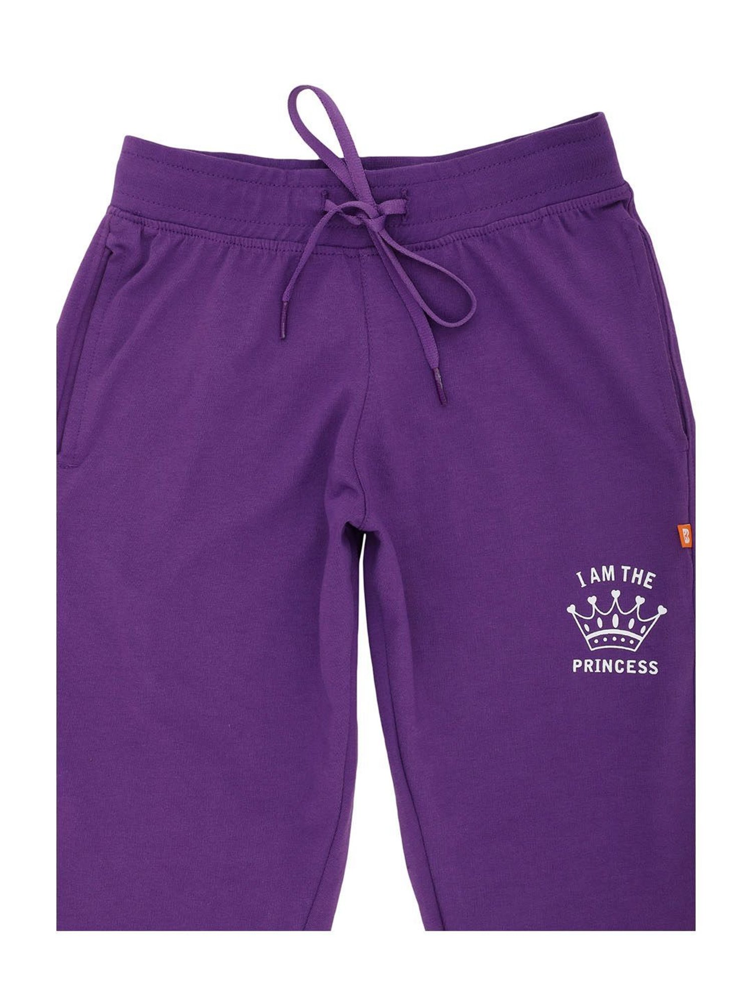 Proteens Girls Voilet Solid Trackpants