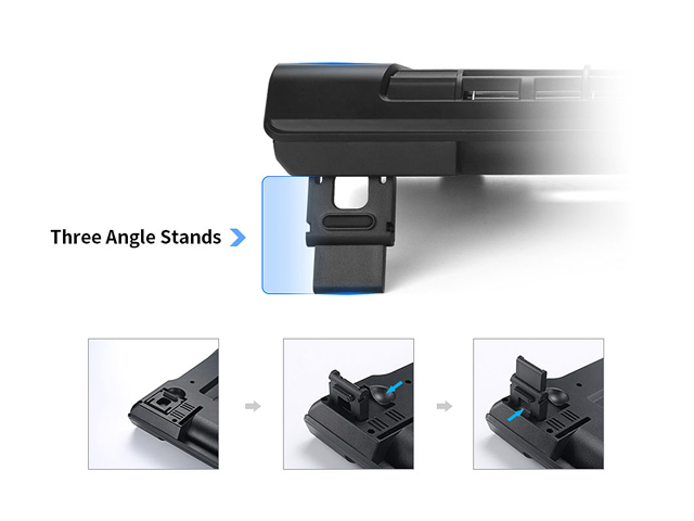 Laptop Cooling Pad, Laptop Cooler with 5 Quiet Red LED Fans for 12"-17" Inch Laptop, Dual USB 2.0 Ports, Portable Angle Adjustable Laptop Stand for Gaming Laptop-Green