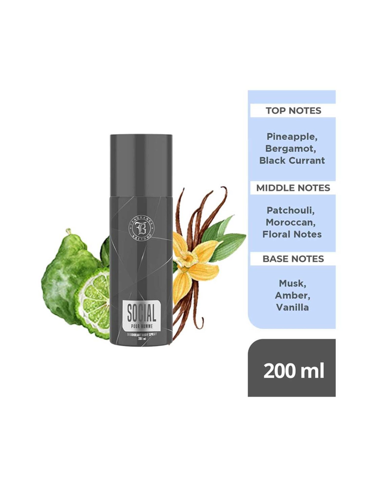 Fragrance & Beyond Revolt and Social Deodorant Body Spray for Men Pack of 2