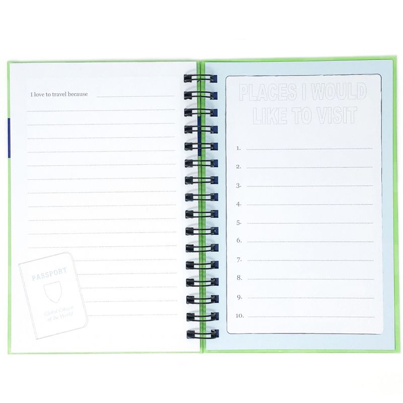 Travel Journal for Kids 8.5"x5.5" Green- Kahootie Co