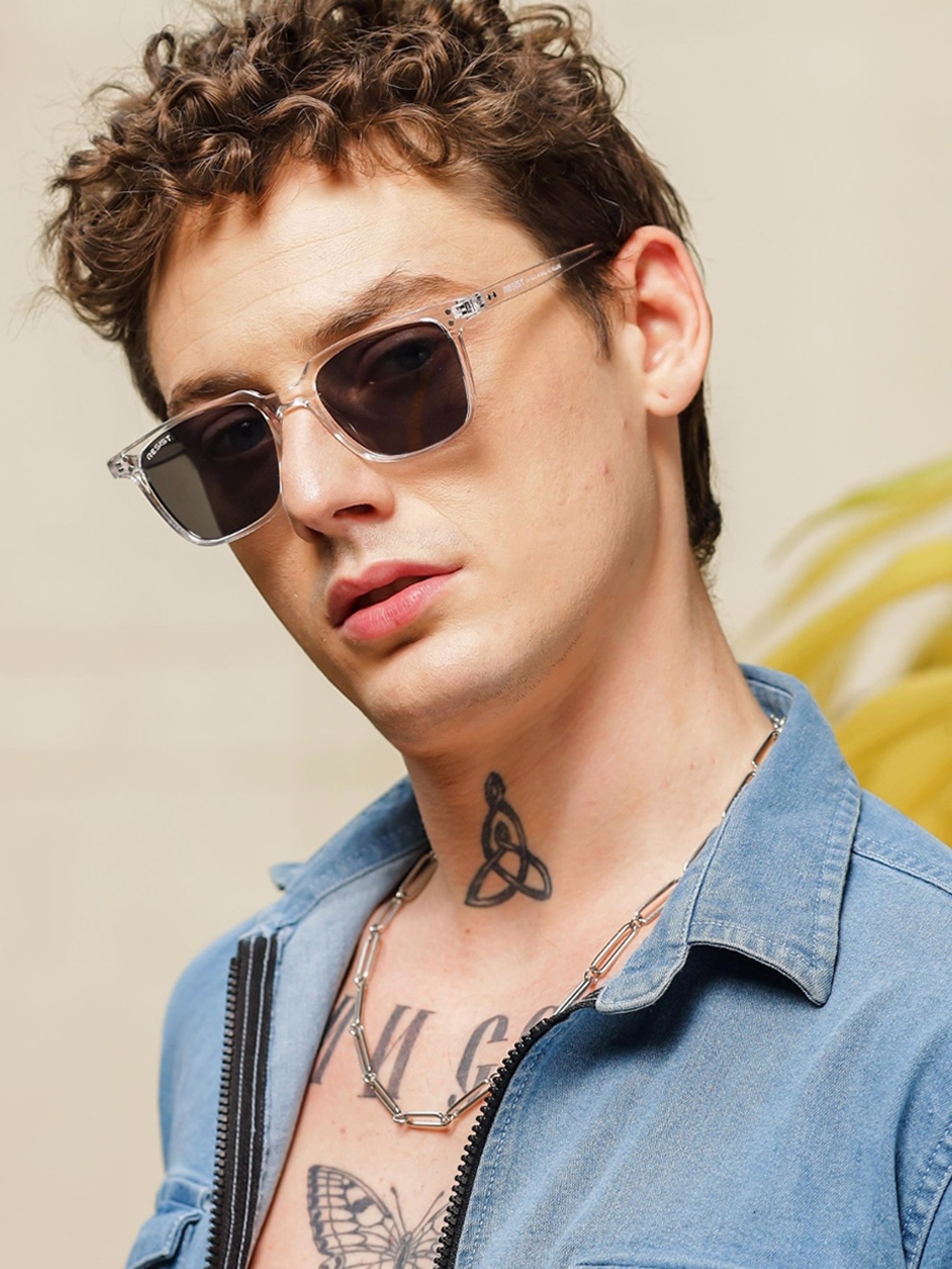 Resist Eyewear Black Wayfarer uv protected Unisex Sunglasses